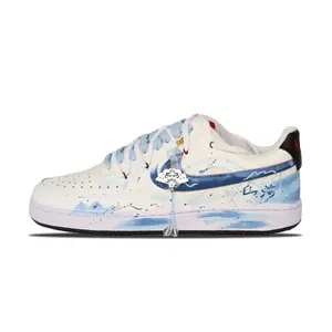 Nike Амортизация, износостойкие низкие кроссовки Skateboard мужские Sky Blue