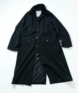 Винтажное длинное пальто из мятой утиной ткани, модель 2025AW