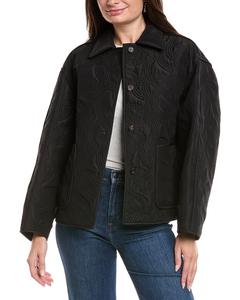 Куртка из стеганого шелка Lafayette 148 New York, черный