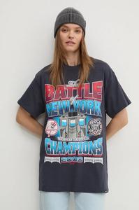 Хлопковая футболка бренда 47 MLB New York Yankees 47 Brand, темно-синий