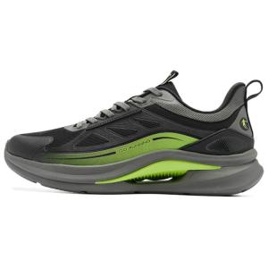 QIAODAN Прочные, легкие и дышащие кроссовки Speed с низким верхом, мужские, черно-зеленые