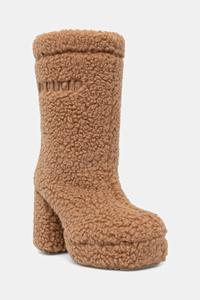 Ботинки на высоком каблуке с закругленными краями Inuikii, бежевый