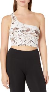 Женский спортивный бюстгальтер с принтом в крапинку на одно плечо Tommy Hilfiger, Crystal Grey