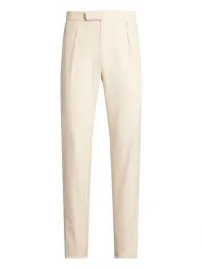 Брюки из хлопка в складку Ralph Lauren Collection, нейтральный