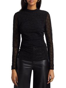 Топ из опаловой сетки Ramy Brook, цвет Black Diamond