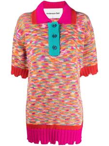 Andersson Bell трикотажная рубашка поло с короткими рукавами, розовый