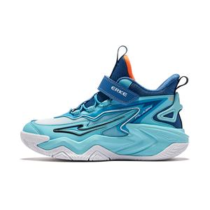 Баскетбольные кроссовки Rebound Lightweight с высоким берцем и амортизацией для детей и подростков ERKE KIDS, мятный/синий
