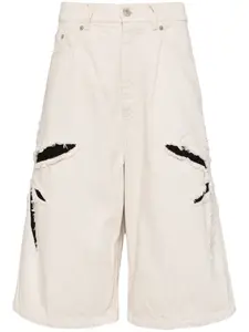 Джинсовые шорты Origami с вырезами KUSIKOHC, серый