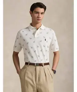 Футболка поло Slim fit Polo Ralph Lauren, бежевый