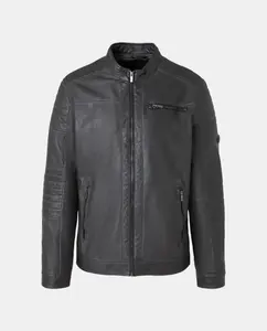 Куртка мужская стеганая из искусственной кожи Easy Wear, серый