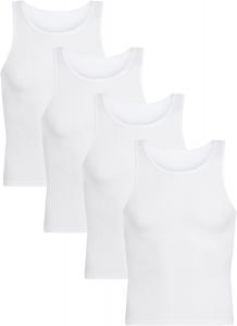Набор маек-топов Calvin Klein для мальчиков из хлопка, 4 Pack - Classic White