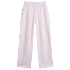 Хлопковые флисовые прямые брюки Skims, purple heather