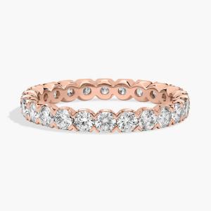 Кольцо с бриллиантами «рыбий хвост» из розового золота 14 карат (1 1/2 карата, чистота - HI / SI1-SI2) Blue Nile