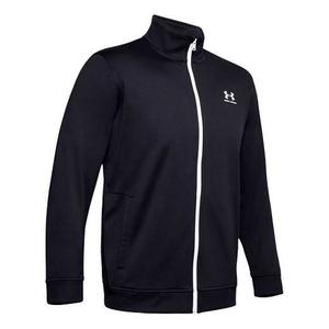 Куртка sportstyle tricot training jacket 'black white' Under Armour, черный