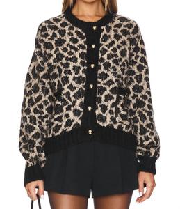 Тесса Жаккардовый кардиган с анималистичным принтом Nation LTD, Animal