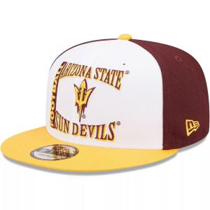 Мужская кепка New Era белого/бордового цвета штата Аризона Sun Devils Retro Sport 9FIFTY Snapback