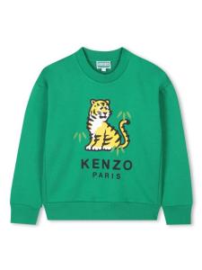 Kenzo Kids толстовка с принтом, зеленый