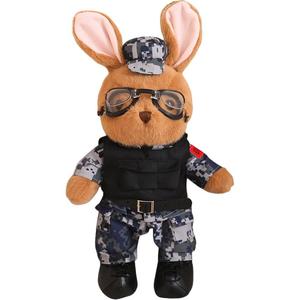 Плюшевая игрушка милый дизайн панда армия, заяц плюшевая кукла высота 35см Love of wormwood, синий