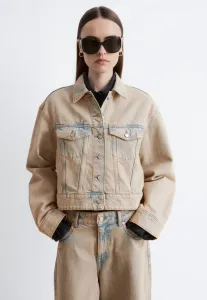 Укороченная джинсовая куртка с эффектом перекрашивания & Other Stories, Beige