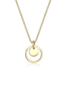 Elli Колье из серебра 925 пробы с геометрическим узором и золотым кругом