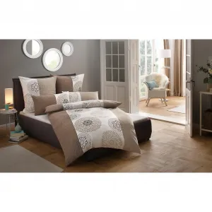 Мое домашнее постельное белье» Cison в размере. 135х200 или 155х220 см", хлопковое постельное белье с цветочным рисунком My Home, серо-коричневый