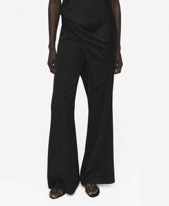 Женские длинные расклешенные брюки MANGO, Black