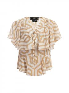 Женская блузка бежево-белого цвета faina