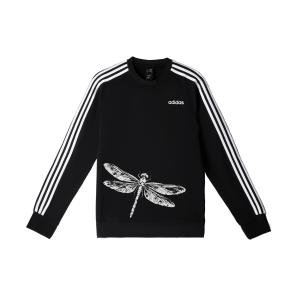 Adidas Свитшот мужской черный с круглым вырезом Moderate