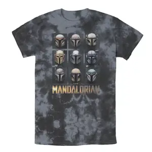 Мужская футболка Star Wars The Mandalorian с принтом шлема в коробке Licensed Character, черный