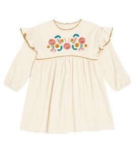 Вельветовое платье illia с вышивкой Louise Misha, нейтральный