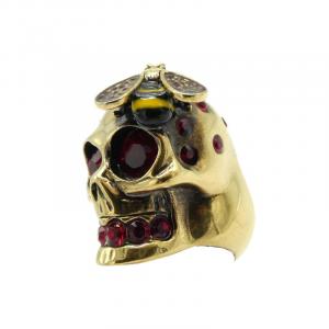 Alexander McQueen Латунные кольца Unisex Gold