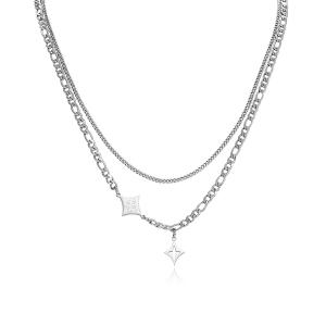 Титановая стальная многослойная цепь Unisex Zeroline, Kind And Simple-Aries