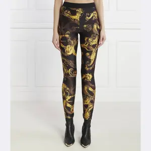 Леггинсы узкого кроя Versace, черный