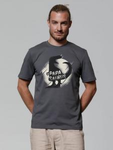 Футболка Papasaurus серого цвета wat? Apparel
