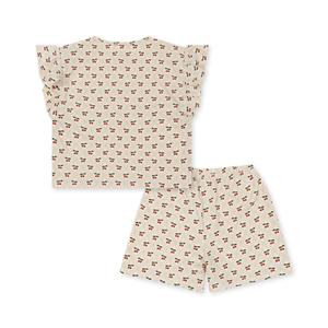 Льняные шорты с оборками для девочек, красные Konges Sløjd, красный