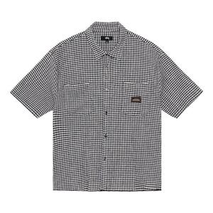 Рубашка Stussy Crinkled Check Short-Sleeve Shirt, Black