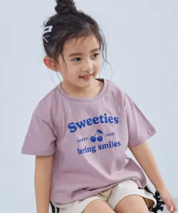 Футболка с коротким рукавом и принтом Devil Lab Girls, 100% хлопок Devirock, цвет 006-Cherry-Dusty Pink