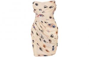 Vivienne Westwood Женские платья без рукавов, бежевые, без воротника, средней длины