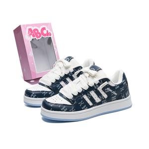 ABCIO Водонепроницаемые амортизирующие легкие низкие скейтерские кроссовки с эффектом увеличения роста унисекс цвета хаки и белого в коробке - бело-голубые, цвет White Blue