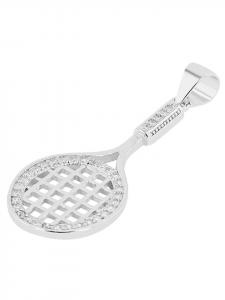 Adeliás Женский кулон из серебра 925 пробы с кубическим цирконием в серебряной оправе