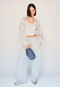 Широкие спортивные штаны Bershka, Light Grey
