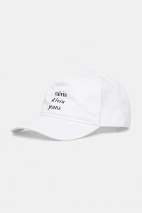 Хлопковая кепка с козырьком Calvin Klein Jeans, белый