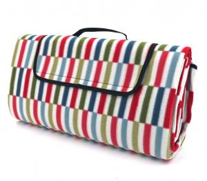 Heimtexland Одеяло для пикника Водонепроницаемый уличный пляжный коврик Спальный коврик Моющееся походное одеяло Складное с ручкой для переноски Фестивальное пляжное одеяло для кемпинга и пикника Type549 Палочки 200x200 см, мультиколор