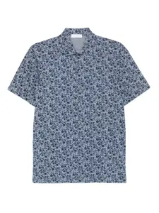 Рубашка поло с цветочным принтом Gran Sasso, синий