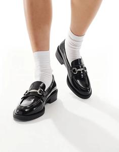 Лоферы RAID Linette с пряжкой, черного цвета