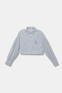 Детская хлопковая рубашка Elisabetta Franchi, синий