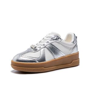 OSITA RED Износостойкие женские кэжуал кеды лоу-топ серебристые, цвет Silver