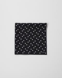 Платок из принтованного шелкового твила 65x65 Prada, черный