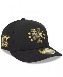 Мужская черная кепка New York Mets 2024 Armed Forces Day Low Profile 59FIFTY Fitted Hat New Era