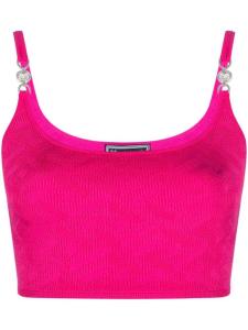 Versace укороченный топ La Greca Medusa '95, розовый